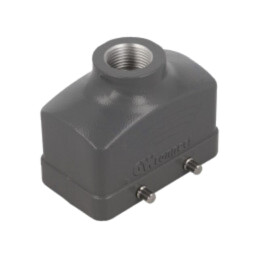 Enclosure for connectors: HDC; size 10B; for cable; straight; M20