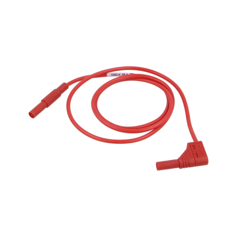 Cablu de măsurare; 16A; cu izolaţie; Unom: 1kV; Lung: 1m; roşie Cablu de măsurare; 16A; cu izolaţie; Unom: 1kV; Lung: 1m; roşie