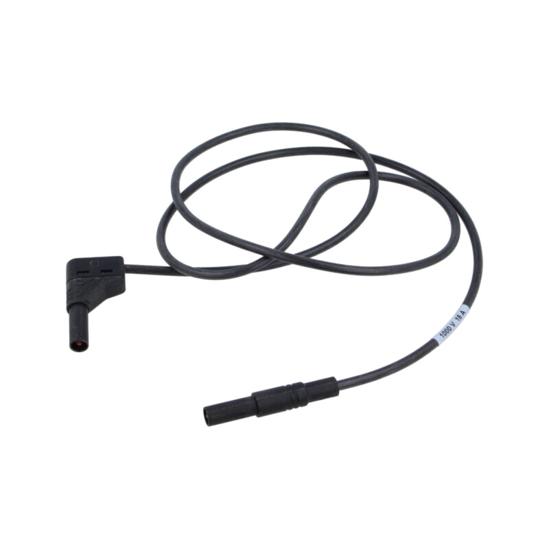 Cablu de măsurare; 16A; cu izolaţie; Unom: 1kV; Lung: 1m; neagră Cablu de măsurare; 16A; cu izolaţie; Unom: 1kV; Lung: 1m; neagră