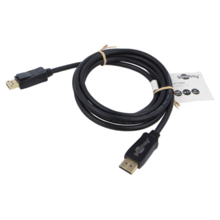 Cablu; DisplayPort mufă,din ambele părţi; PVC; Lung: 2m; negru