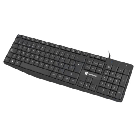 Tastatură; neagră; USB A; ES layout,cu cablu,slim; Lung: 1,8m