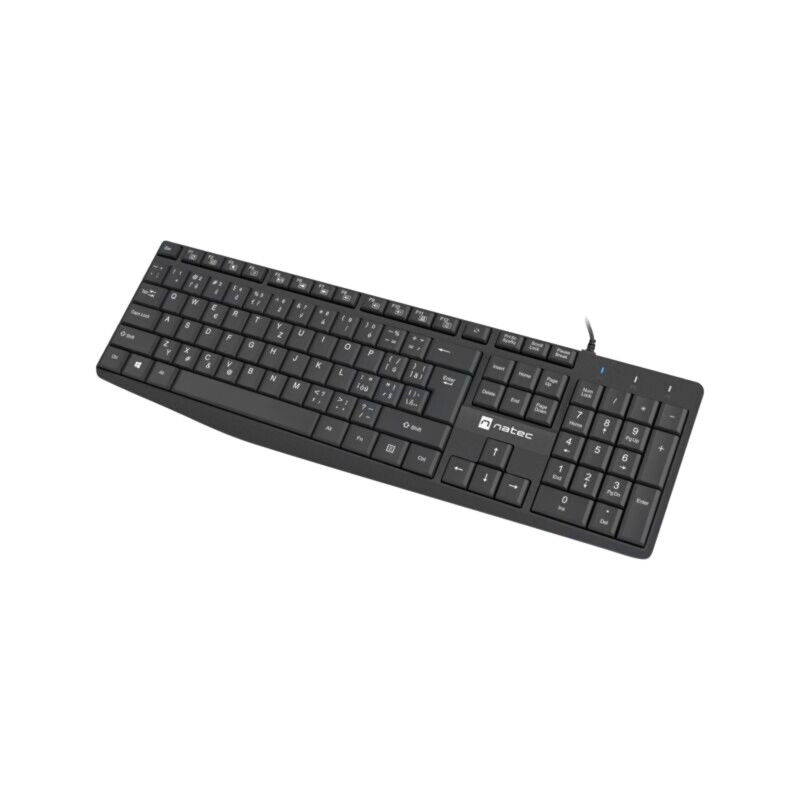 Tastatură; neagră; USB A; CZ layout,cu cablu,SK layout,slim