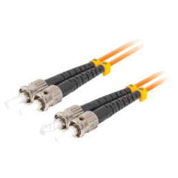 Patch cord cu fibră; OM2; ST/UPC,din ambele părţi; 15m; LSZH