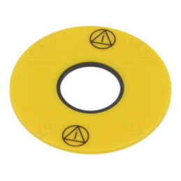 Tăbliţă descriptivă; 61; 43mm; Corp: galbenă; plastic