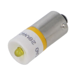 Lampă LED; galbenă; BA9S; 28VDC; 28VAC; Nr.diode: 1; OptoHiT