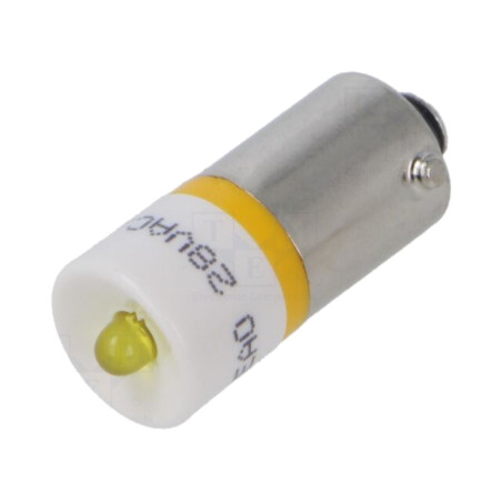Lampă LED; galbenă; BA9S; 28VDC; 28VAC; Nr.diode: 1; OptoHiT