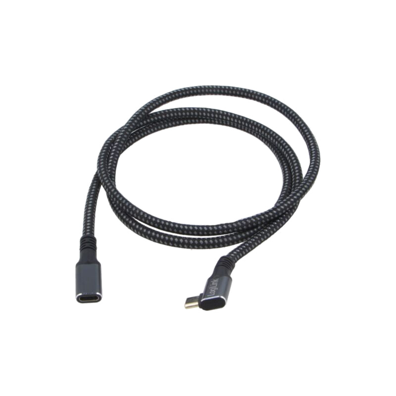 Cablu; USB 3.2 Gen 2; USB C soclu,USB C mufă în unghi; aurit; 1m