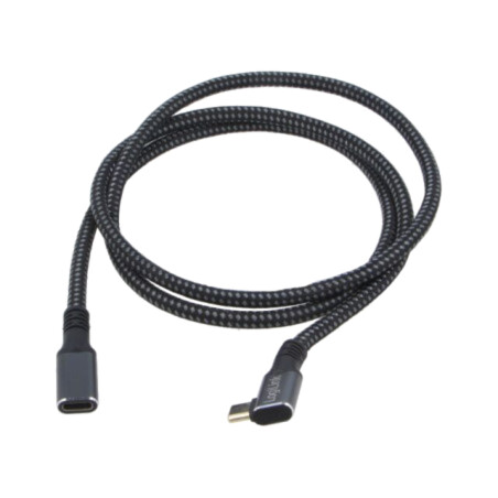 Cablu; USB 3.2 Gen 2; USB C soclu,USB C mufă în unghi; aurit; 1m