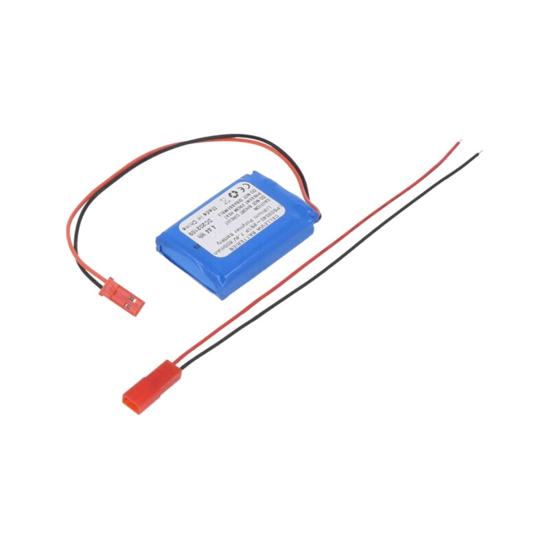 Acumul: Li-Po; 7,4V; 600mAh; cabluri,contector JST SYR-02T