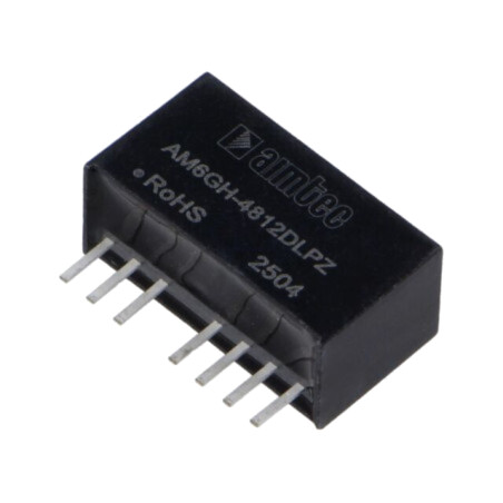 Convertor: DC/DC; 6W; Uintr: 18÷75VDC; Uieş: 12VDC; Uieş2: -12VDC