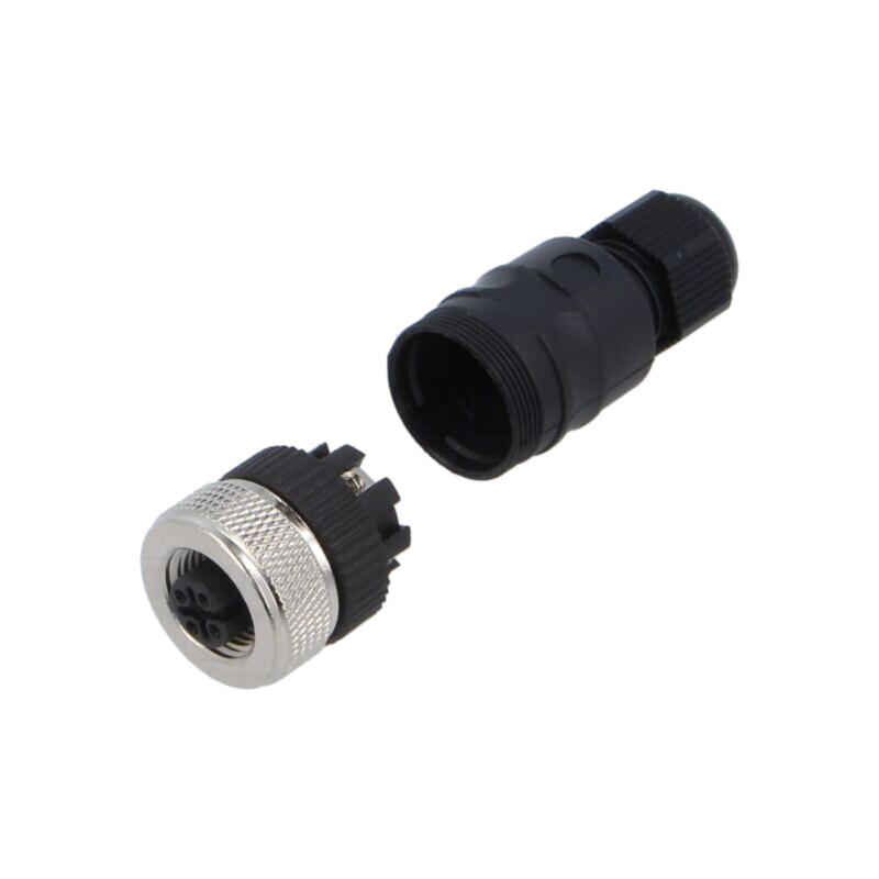 Conector: M12; mufă; mamă; 4A; 125V; PIN: 4; IP67; drept; pe cablu