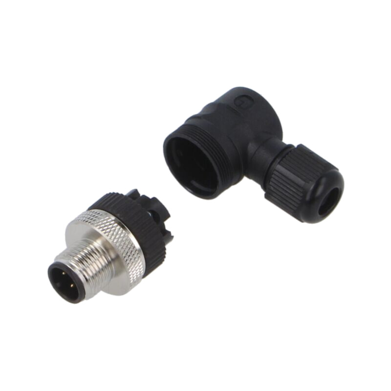 Conector: M12; mufă; tată; 4A; 125V; PIN: 4; IP67; în unghi; pe cablu