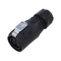 Conector: circular; mufă; mamă; 02; 10A; 400V; PIN: 2; IP67; drept