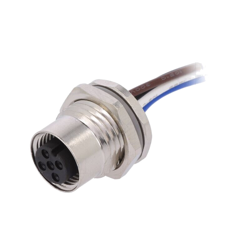 Conector: M12; soclu; PIN: 4; mamă; 250V; drept; IP67; cabluri; 4A Conector: M12; soclu; PIN: 4; mamă; 250V; drept; IP67; cabluri; 4A