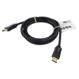 Cablu; DisplayPort mufă,din ambele părţi; PVC; Lung: 2m; negru