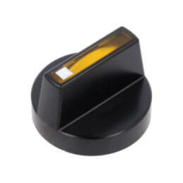 Buton rotativ; Culoare buton: galbenă; plastic; Ø18mm