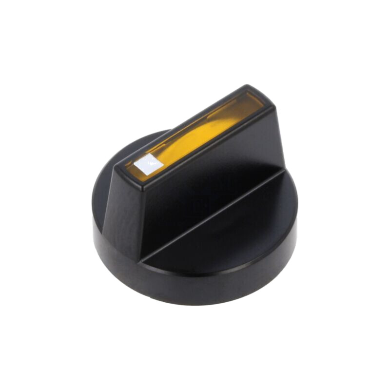 Buton rotativ; Culoare buton: galbenă; plastic; Ø18mm
