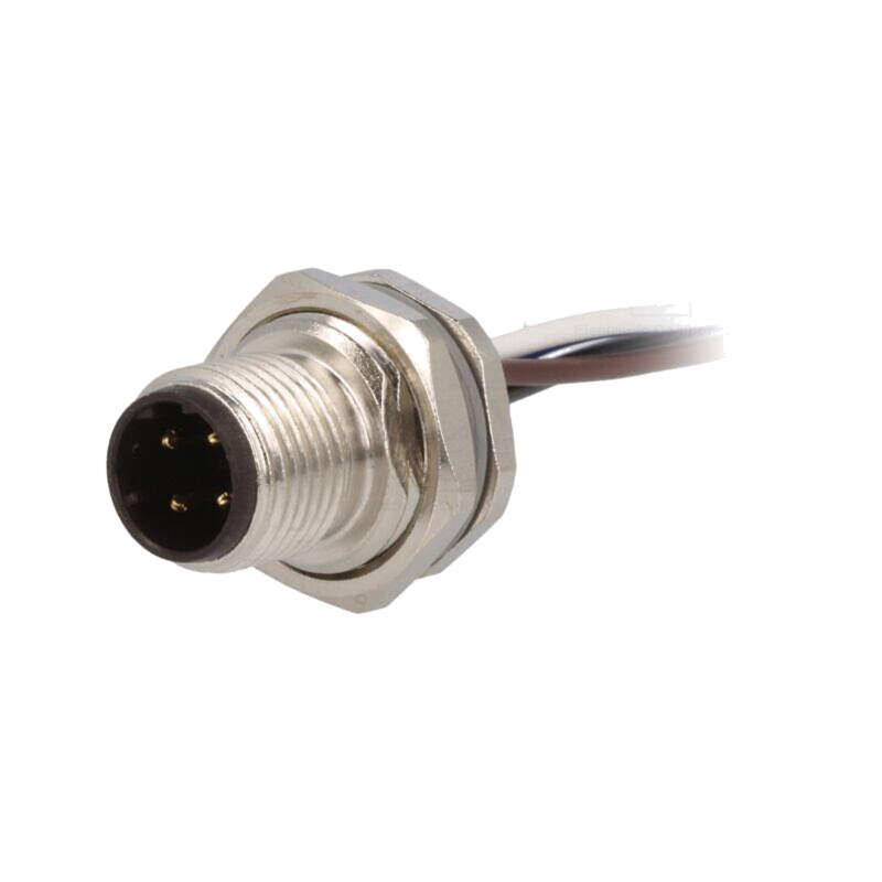 Conector: M12; soclu; PIN: 4; tată; 250V; drept; IP67; cabluri; 4A Conector: M12; soclu; PIN: 4; tată; 250V; drept; IP67; cabluri; 4A