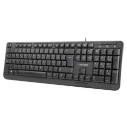 Tastatură; neagră; USB A; ES layout,cu cablu,slim; Lung: 1,8m