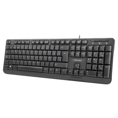 Tastatură; neagră; USB A; ES layout,cu cablu,slim; Lung: 1,8m