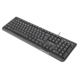 Tastatură; neagră; USB A; FR layout,cu cablu,slim; Lung: 1,8m