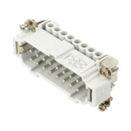 Conector: HDC; inserturi de contact; tată; JNE; PIN: 16; 16A; 600V