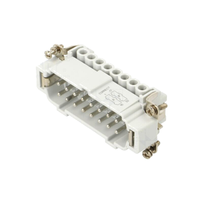 Conector: HDC; inserturi de contact; tată; JNE; PIN: 16; 16A; 600V Conector: HDC; inserturi de contact; tată; JNE; PIN: 16; 16A; 600V