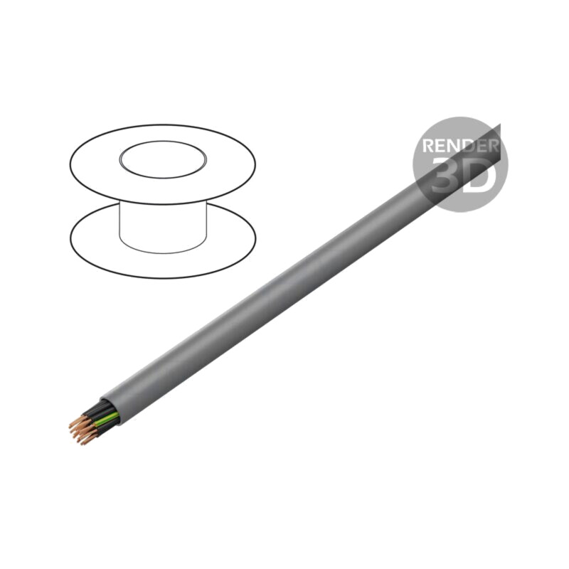 Cablu; PURO-JZ; 18G1mm2; neecranat; 300V,500V; Cu; litat; gri Cablu; PURO-JZ; 18G1mm2; neecranat; 300V,500V; Cu; litat; gri