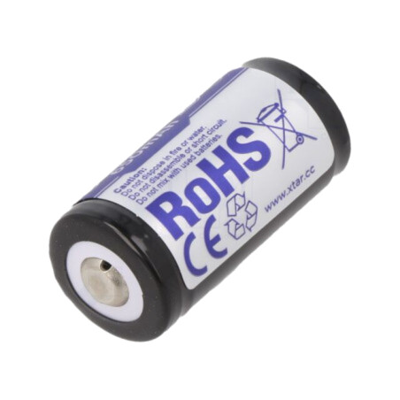 Acumul: Li-Ion; 16340; 3,7V; 650mAh; Ø16x34mm; 1,95A