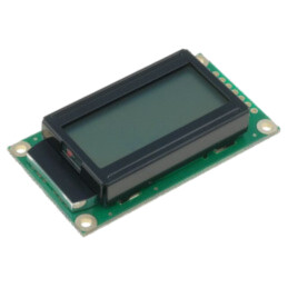 Afişaj: LCD; alfanumerice; STN Positive; 8x2; gri; 58x32x13,5mm