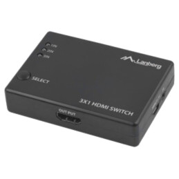 Switch; 0,8m; HDCP 2.2,HDMI 2.0; neagră; Ieşire: HDMI soclu; ABS