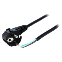 Cablu; 3x1mm2; CEE 7/7 (E/F) ştecăr în unghi,cabluri; PVC; 5m