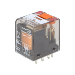 Releu: electromagnetic; DPDT; Ubobină: 24VAC; Icontacte max: 12A