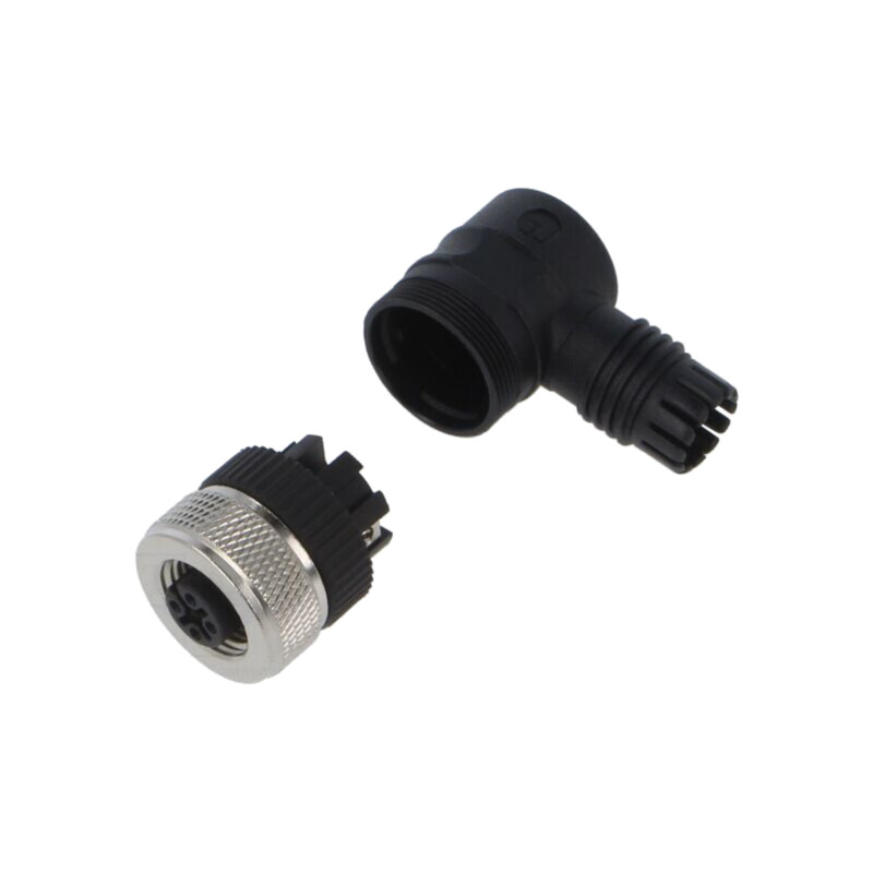 Conector: M12; mufă; mamă; 4A; 125V; PIN: 3; IP67; în unghi; pe cablu