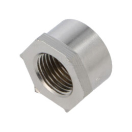 Piuliţă; cu împământare; M16; alamă; nichel; 24mm; Filet: metrică