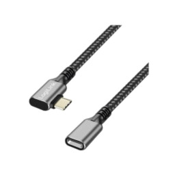 Cablu; USB 3.2 Gen 2; USB C soclu,USB C mufă în unghi; aurit