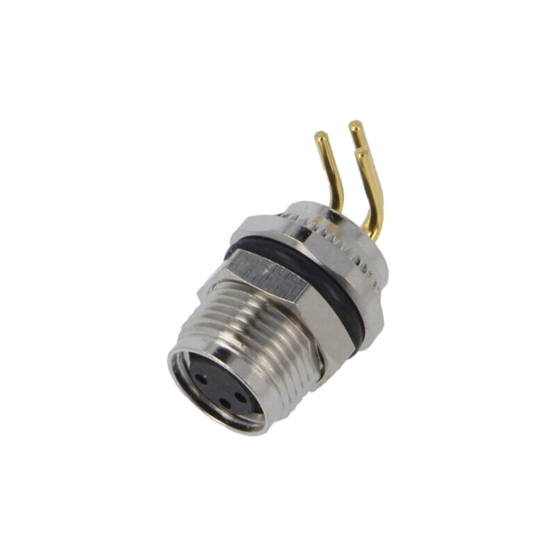 Conector: M8; soclu; mamă; 48V; 4A; PIN: 3; IP67; în unghi; THT