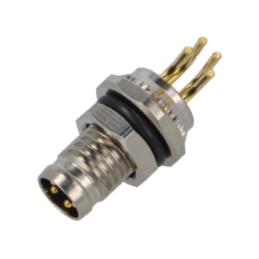 Conector: M8; soclu; tată; 48V; 4A; PIN: 4; IP67; în unghi; THT