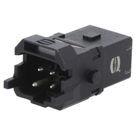 Conector: HDC; inserturi de contact; tată; Han® 1A; PIN: 4; 3P+PE
