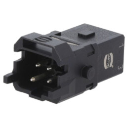 Conector: HDC; inserturi de contact; tată; Han® 1A; PIN: 4; 3P+PE