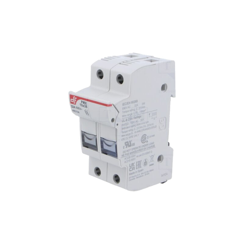 Clemă; 10x38mm; pentru şină DIN; 32A; 690VAC; 750VDC; -20÷70°C Clemă; 10x38mm; pentru şină DIN; 32A; 690VAC; 750VDC; -20÷70°C