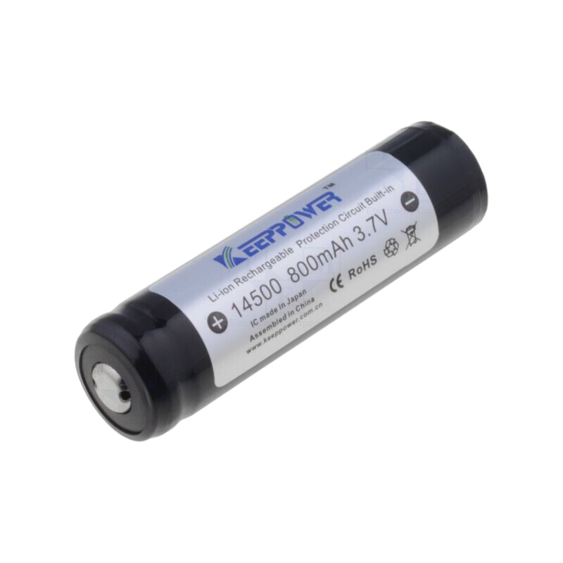 Acumul: Li-Ion; 14500; 3,7V; 800mAh; Ø14x52mm