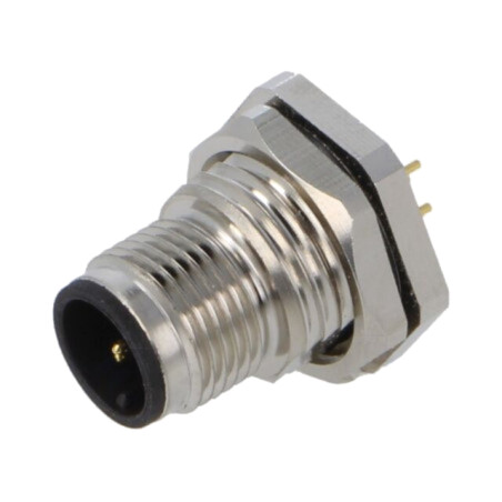 Conector: M12; soclu; tată; 2A; 60V; PIN: 5; IP67; drept; THT; 0,34mm2