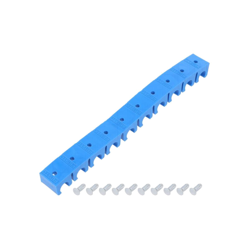 Baretă de prindere tuburi; 142,5mm; Număr secţiuni: 10