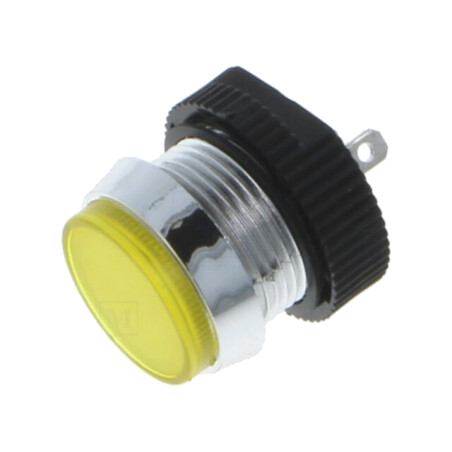 Lampă de control: LED; plată; galbenă; 24÷28VDC; Ø16mm; IP67