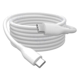 Cablu; USB 2.0; USB C mufă,din ambele părţi; nichelat; 2m; alb
