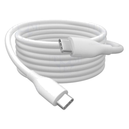 Cablu; USB 2.0; USB C mufă,din ambele părţi; nichelat; 2m; alb