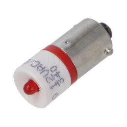 Lampă LED; roşie; BA9S; 12VDC; 12VAC; Nr.diode: 1; OptoHiT