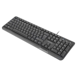 Tastatură; neagră; USB A; cu cablu,slim,US layout; Lung: 1,8m