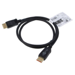 Cablu; DisplayPort mufă,din ambele părţi; PVC; Lung: 1m; negru